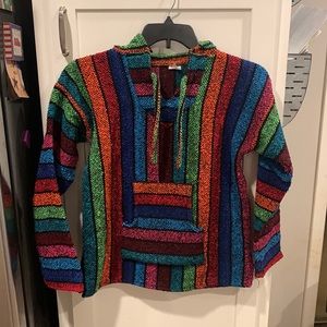 Vintage colorful poncho